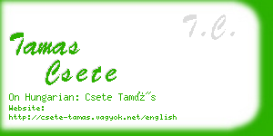 tamas csete business card